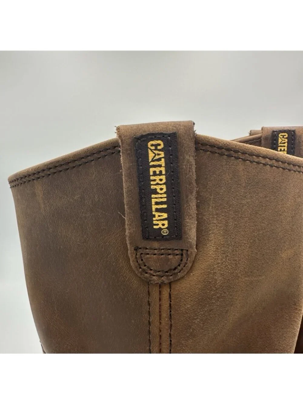 Caterpillar  Drawbar Men's Size 7.5 US Brown Leather Pull-On Work Boots F2892-18